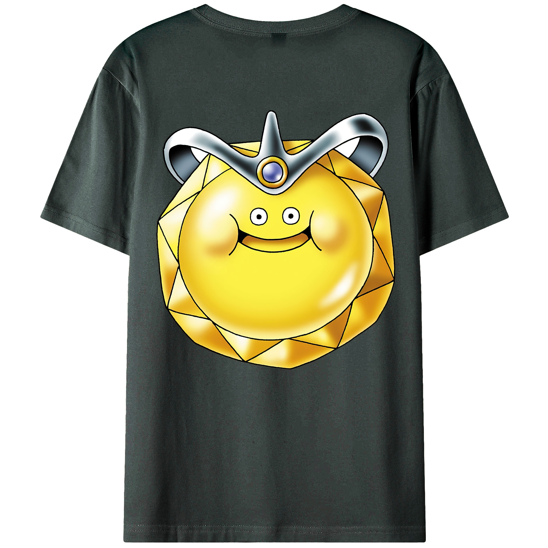 （画像用） ドラゴンクエスト Doragon Kuesuto Dragon Quest 綿100％ メンズ半袖Tシャツ（バックプリント） 通気性